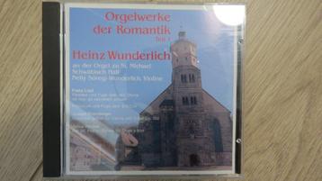 Cd orgel en viool: Heinz Wunderlich, Orgelwerke der Romantik beschikbaar voor biedingen