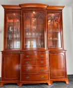 Heldense exclusive engelse taxus vitrinekast intarsia, Ophalen, 25 tot 50 cm