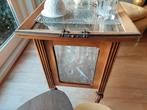 Vintage Glazen Drankenkabinet Theemeubel, Ophalen, Minder dan 50 cm, Gebruikt, Glas