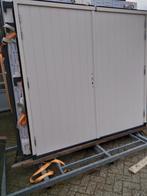 Kozijn met dubbele garage deuren, Ophalen of Verzenden, Hout, 120 cm of meer, 215 cm of meer