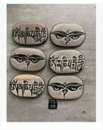 Handgesneden Mani-steen Eye Buddha uit Nepal Tibetaans, Ophalen of Verzenden