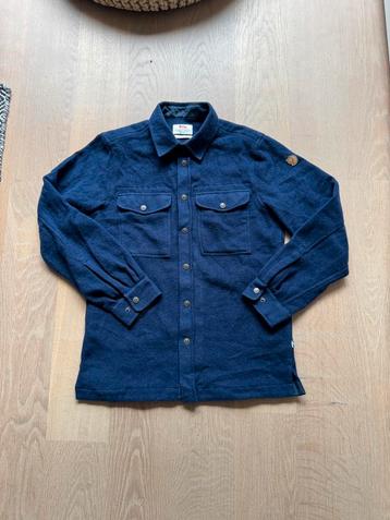 Prachtige Fjallraven canada shirt solid blauw maat s/m wol beschikbaar voor biedingen