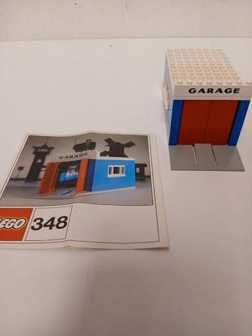 Vintage Lego 348 garage compleet met boekje beschikbaar voor biedingen