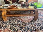 Salontafel massief eiken, Ophalen, Gebruikt, 100 tot 150 cm, Eikenhout
