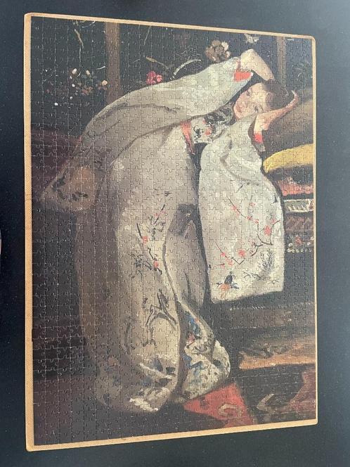 legpuzzel Breitner meisje in witte kimono, 1000 stukjes, Hobby en Vrije tijd, Denksport en Puzzels, Gebruikt, Legpuzzel, 500 t/m 1500 stukjes