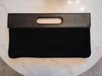 Leer Dano clutch enveloppe tas bag vintage handtas suede, Ophalen of Verzenden, Zo goed als nieuw, Zwart, Handtas