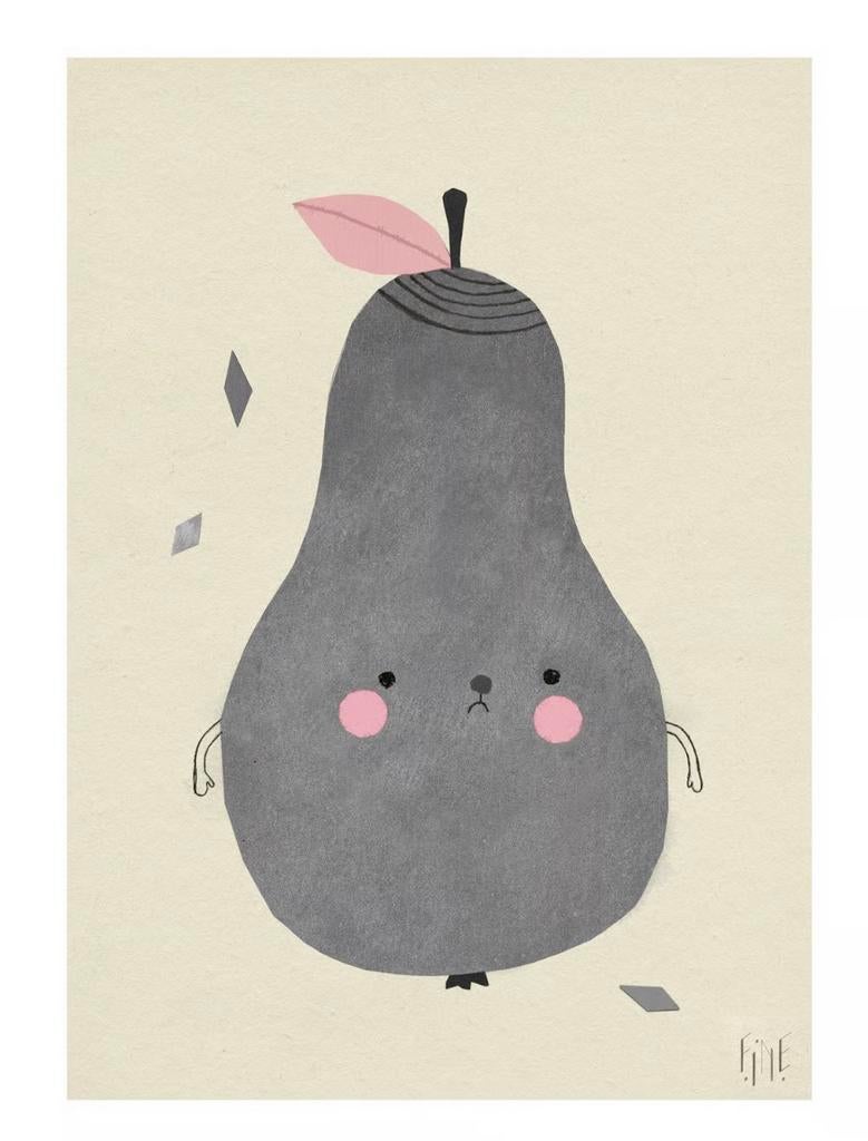 Little fine day Pirum Parum poster kinderkamer ‘sippe peer’, Ophalen of Verzenden