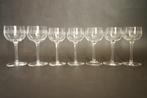 7 geslepen glas steel guilloche versiering glas amuse likeur, Huis en Inrichting, Keuken | Servies, Glas of Glazen, Ophalen of Verzenden