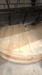4 x houten schijven  2 x halve, Tuin en Terras, Tuintafels, Ophalen, Zo goed als nieuw, Rond, Hout
