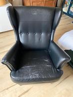 Gratis op te halen: strandmon fauteuil van imitatieleer, Huis en Inrichting, 75 tot 100 cm, Gebruikt, Leer, 75 tot 100 cm