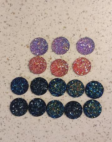 Glitter cabochons "nieuw"  