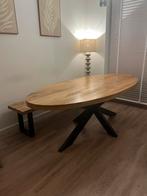 Mangohout eettafel set, Ophalen, 100 tot 150 cm, 200 cm of meer, Zo goed als nieuw