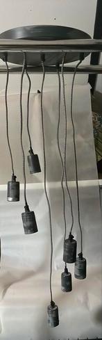 Plafondplaat fittingenlamp(7) grijs met strijkijzersnoer NW, Ophalen of Verzenden, Nieuw, Metaal, Minder dan 50 cm