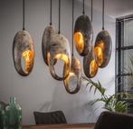 Unieke Hanglamp Set Organische Vormen - Vintage Look Goud/Br, Ophalen of Verzenden, Nieuw, Metaal, Minder dan 50 cm