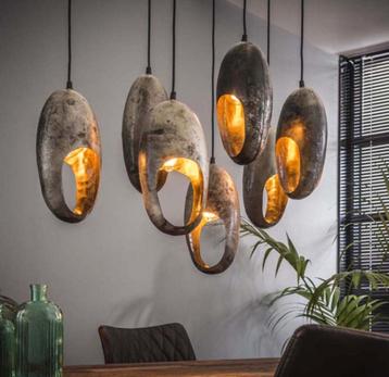 Unieke Hanglamp Set Organische Vormen - Vintage Look Goud/Br beschikbaar voor biedingen