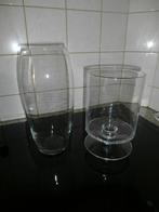 2 glazen vazen, Ophalen, Overige kleuren, Minder dan 50 cm, Glas