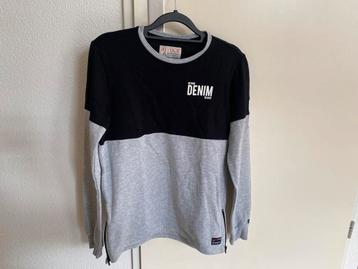 Retour shirt met lange mouwen maat 13/14 jaar zwart/grijs beschikbaar voor biedingen