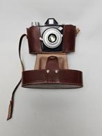 # Agfa Click II Camera achromat 1:8,8 met leren tas, Ophalen of Verzenden, Gebruikt, Compact, Overige Merken