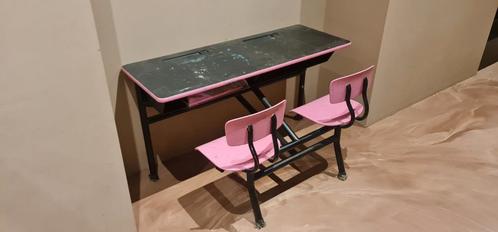 ouderwets schoolbank kinder knutselplek, Huis en Inrichting, Tafels | Sidetables, Gebruikt, 25 tot 50 cm, 100 tot 150 cm, Rechthoekig