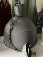 Industriële hanglamp met kettingen, Ophalen of Verzenden, Gebruikt, Metaal, Minder dan 50 cm