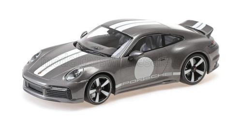 Minichamps 1:18 Porsche 992 Sport Classic Grey, Hobby en Vrije tijd, Modelauto's | 1:18, Nieuw, Auto, MiniChamps, Ophalen of Verzenden