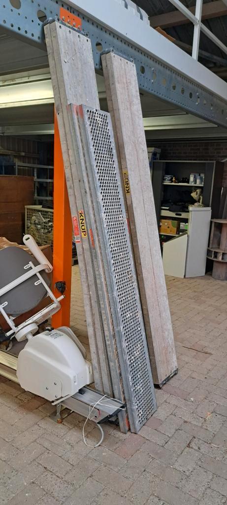 Steigerplanken metaal - Smal Model, Doe-het-zelf en Verbouw, Steigers, Gebruikt, Overige typen, Minder dan 2 meter, Ophalen