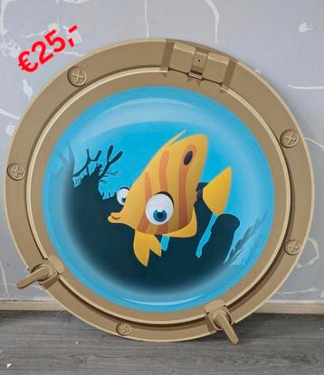 Wanddecoratie - Porthole met Vis - Kindekamer beschikbaar voor biedingen