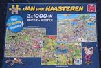 Jan van Haasteren Puzzel - 3x1000 stukjes, Hobby en Vrije tijd, Denksport en Puzzels, Ophalen of Verzenden, Meer dan 1500 stukjes
