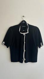 Zwart Vest met Witte Accenten - Maat M, Ophalen of Verzenden, Zo goed als nieuw, Maat 38/40 (M), Zwart