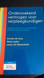 Anneke de Jong - Onderzoekend vermogen voor verpleegkundigen, Ophalen of Verzenden, Zo goed als nieuw, Anneke de Jong; Marja Legius; Lieven De Maesschalck