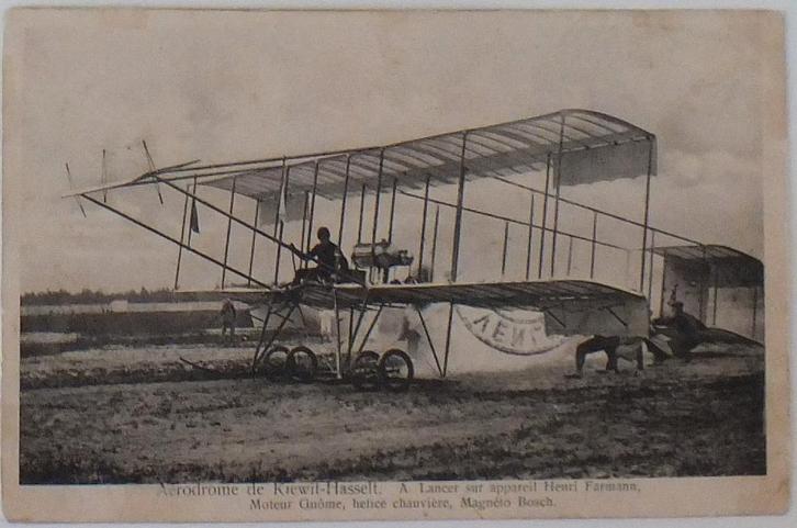 1 nr 6 Ansichtkaart, luchtvaart, Henri Farman, Verzamelen, Ansichtkaarten | Themakaarten, Gelopen, Voor 1920, Overige thema's