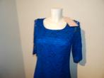 Ladress jurk van kant vorstelijk kobalt blauw Nieuw xs, Kleding | Dames, Jurken, Nieuw, Boven de knie, Verzenden, Blauw
