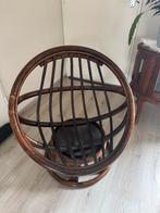 Rotan draaistoel, Gebruikt, Bruin, Riet of Rotan, Ophalen of Verzenden