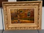 Olieverf op paneel schilderij, Antiek en Kunst, Kunst | Schilderijen | Klassiek, Ophalen of Verzenden