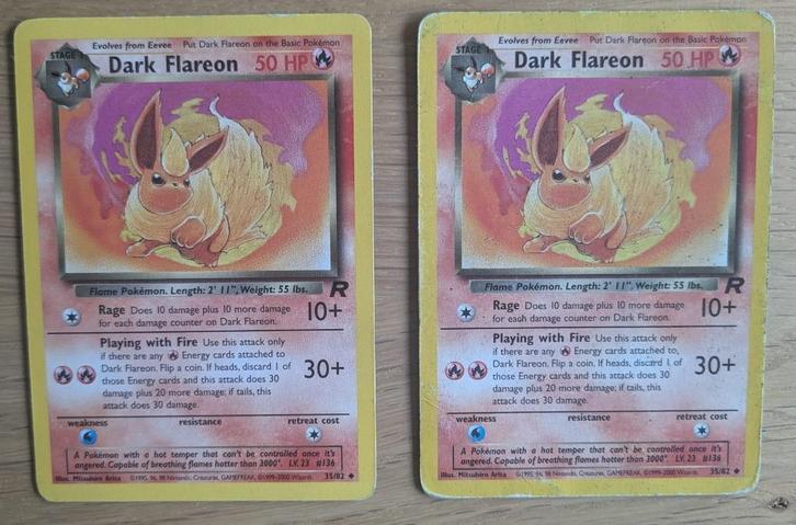 Pokémon Kaart - Dark Flareon (35 / 82), Hobby en Vrije tijd, Verzamelkaartspellen | Pokémon, Zo goed als nieuw, Meerdere kaarten