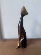 Vintage tweekleurig  bronzen gestileerde kat, Antiek en Kunst, Antiek | Koper en Brons, Ophalen of Verzenden, Brons