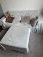 Bank + hocker te koop, Ophalen, Gebruikt, 125 cm of meer, 100 tot 125 cm