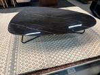 Eleonora Salontafel zwart glas met stalen poot, Glas, Minder dan 50 cm, Rechthoekig, 50 tot 100 cm