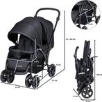 ELENA Twin Black kinderwagen, Kinderen en Baby's, Overige merken, Kinderwagen, Ophalen of Verzenden, Verstelbare duwstang