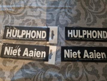 Labels voor op een honden tuig beschikbaar voor biedingen