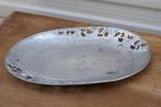 Brocante - Opengewerkte schaal! (Pewter/Tin), Antiek en Kunst, Ophalen of Verzenden