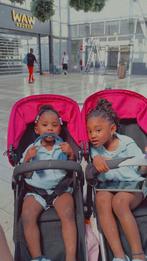 Tweeling kinderwagen in goede staat, Gebruikt, Verstelbare duwstang, Ophalen of Verzenden, Kinderwagen