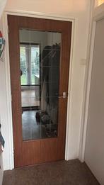 GRATIS Houten binnendeur met raam, Ophalen, Gebruikt, Minder dan 80 cm, Binnendeur
