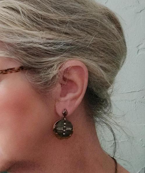 Franck Herval oorbellen, Sieraden, Tassen en Uiterlijk, Oorbellen, Zo goed als nieuw, Overige materialen, Goud, Ophalen of Verzenden
