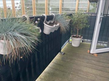 Balkonscherm/doek grijs voor schaduw/inzicht/wind beschikbaar voor biedingen