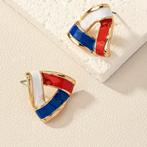 Rood Wit Blauw Oorbellen – Oorstekers voor Koningsdag, Overige materialen, Nieuw, Ophalen of Verzenden, Knopjes of Stekers