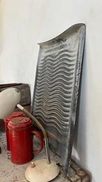 Oud antiek wasbord brocante zink, Antiek en Kunst, Ophalen of Verzenden