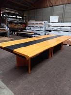 Grote eettafel/kantinetafel/vergadertafel/bureau 130x350cm., Huis en Inrichting, Tafels | Eettafels, Gebruikt, Metaal, 100 tot 150 cm