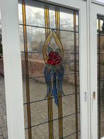 Set schuif / en-suite deuren met glas in lood 211x175cm., Antiek en Kunst, Ophalen