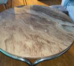 Beige Marmer Tafelblad - Poten los, Huis en Inrichting, Tafels | Salontafels, Overige materialen, Gebruikt, 100 tot 150 cm, 50 tot 75 cm